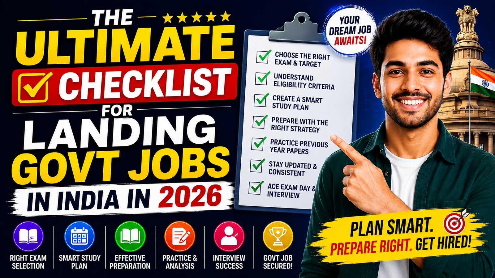 checklist for landing govt jobs in India