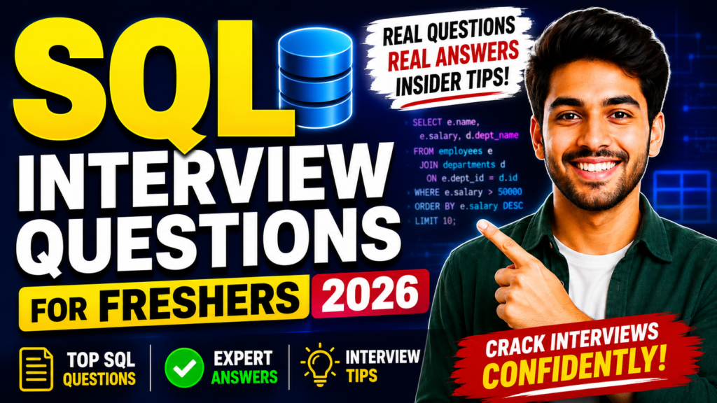 SQL Interview Questions for Freshers in 2026
